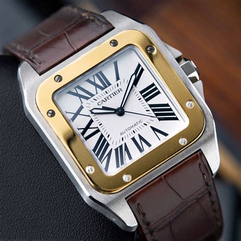 cartier santos 100 xl stainless steel|cartier santos 100 price uk.